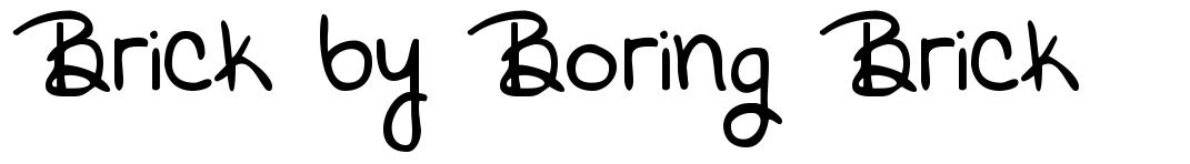 Brick by Boring Brick font