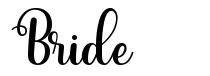 Bride font