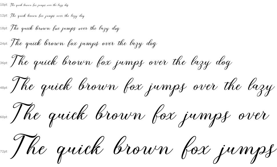 Bridget Script font Şelale