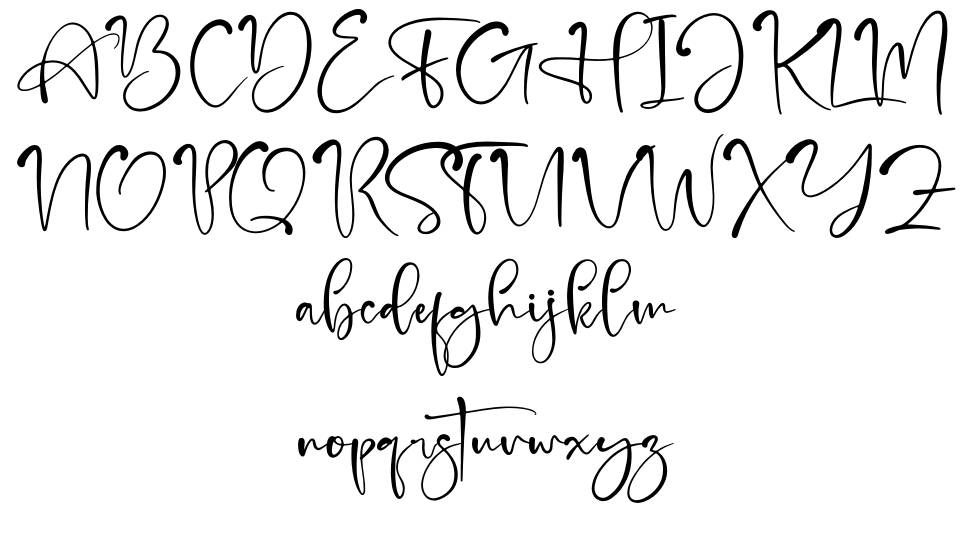 Bright Fresh font Örnekler