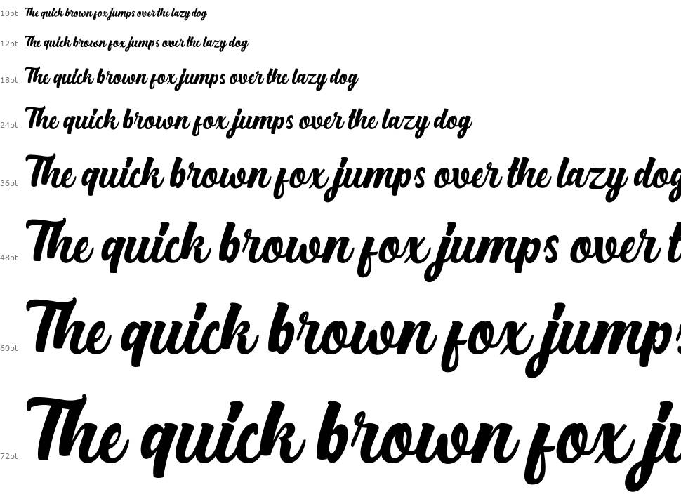Bright Script font Şelale