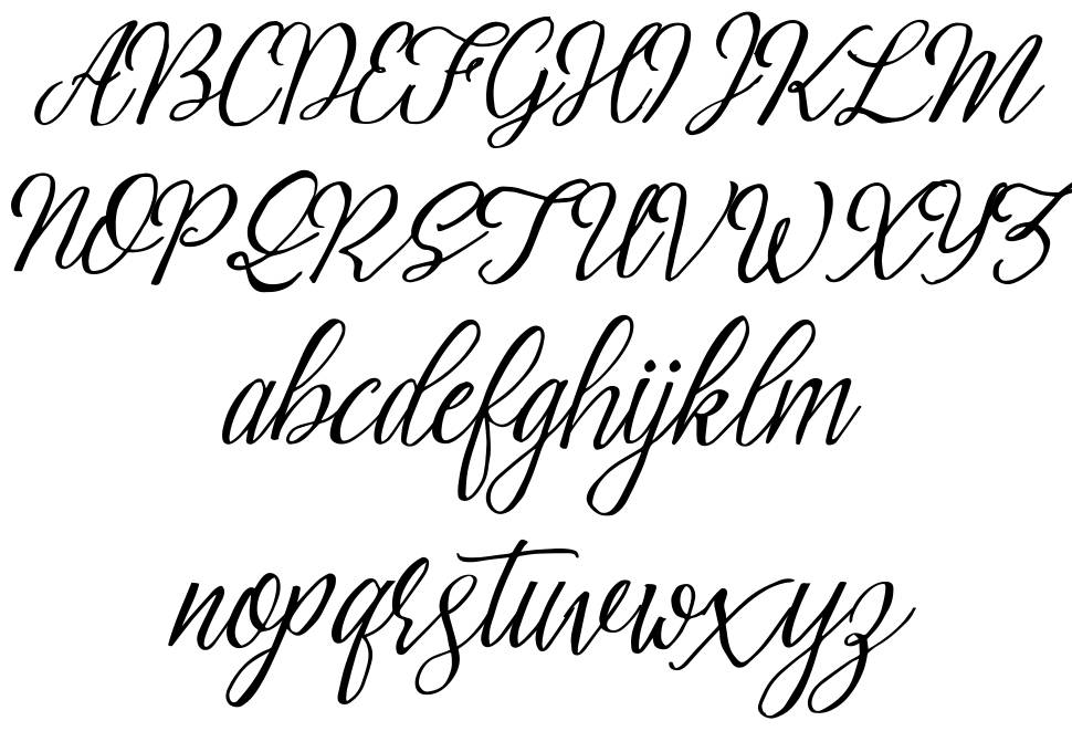 Brightside Typeface fuente Especímenes