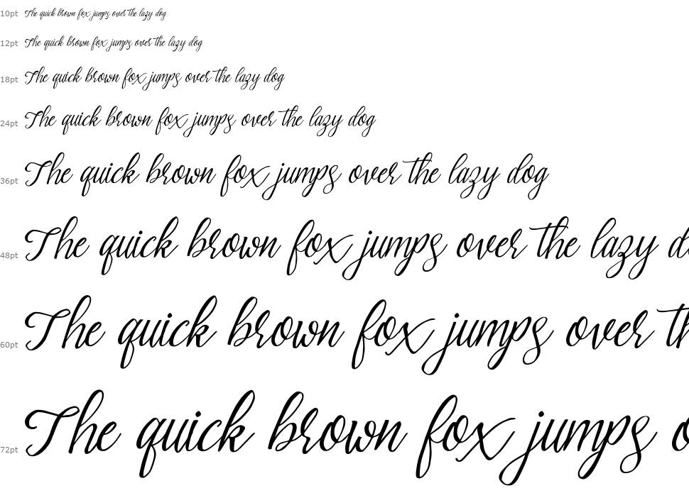 Brightside Typeface carattere Cascata