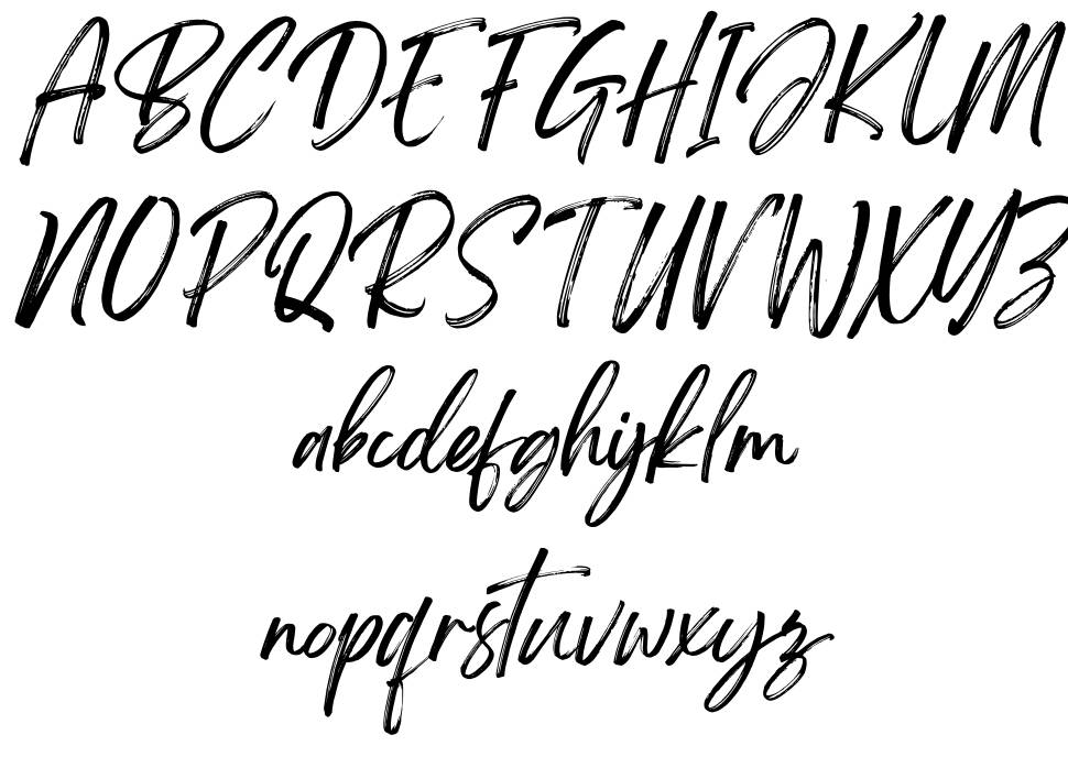 Brightwall font Örnekler