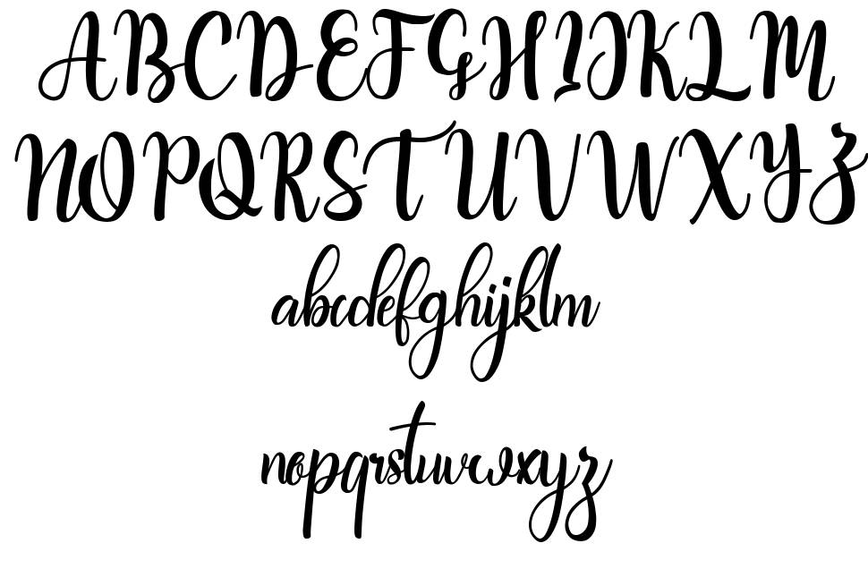 Brihtania フォント 標本