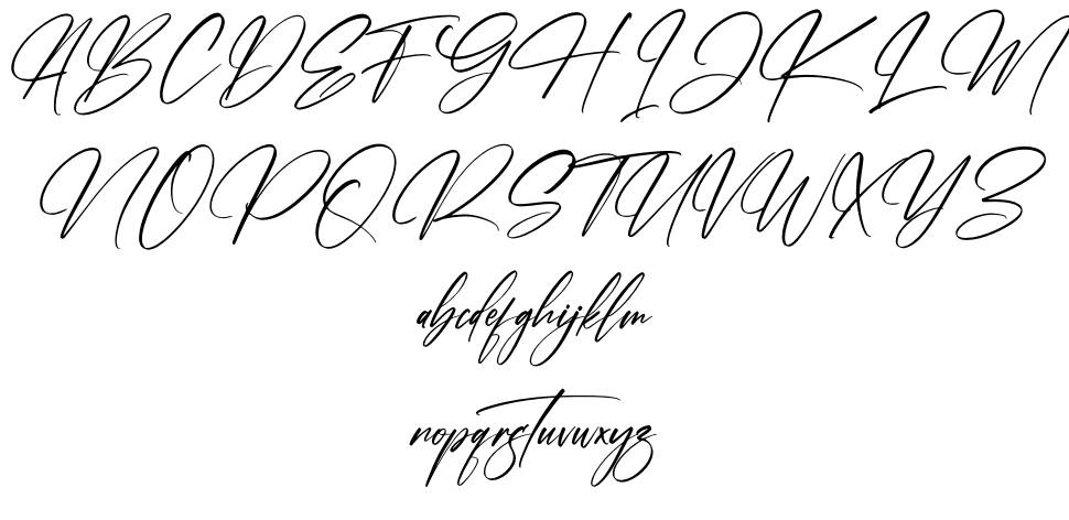 Brithan Signature font specimens