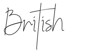 British шрифт