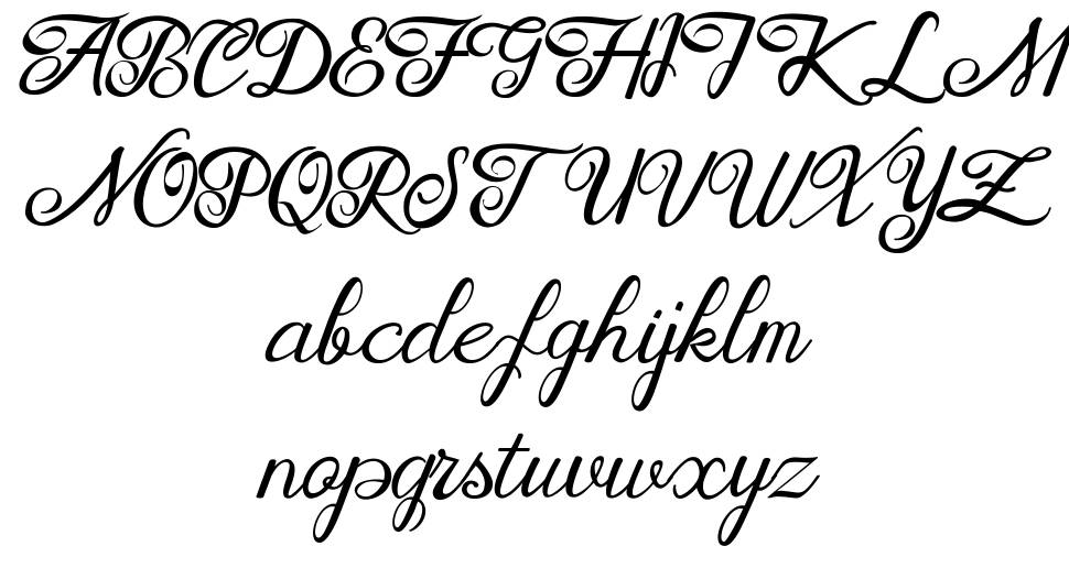 Brittania Script font specimens
