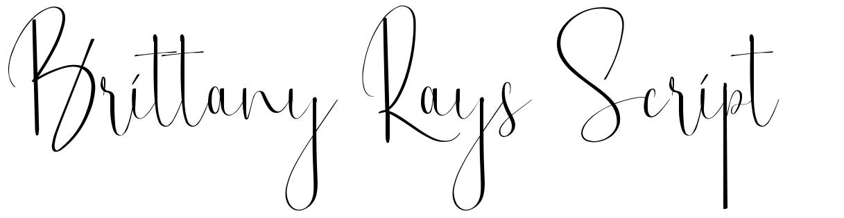 Brittany Rays Script font