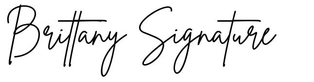 Brittany Signature 字形
