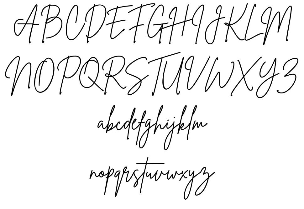 Brittany Signature font Örnekler