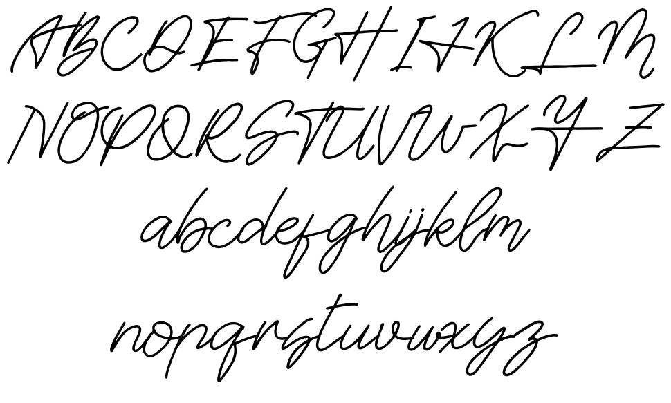 Britties Signature font Örnekler