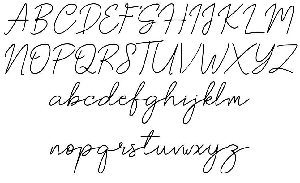 Brittney Signature font specimens