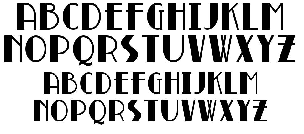 Broadmoor font specimens