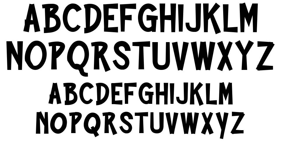 Broady font specimens