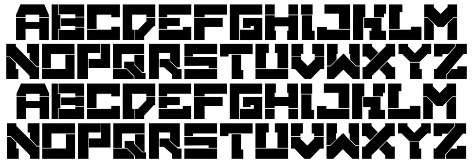 Broken Machine font specimens