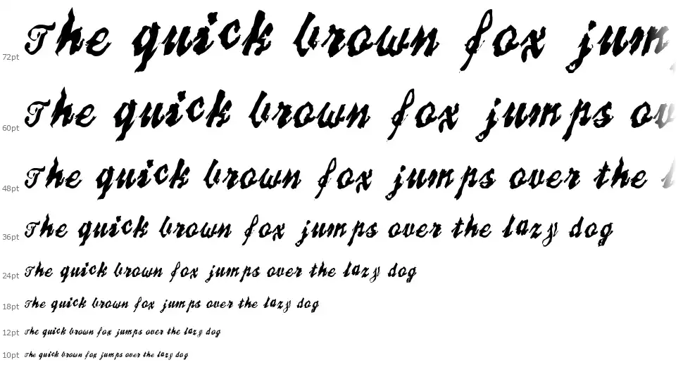 Broken Recordfont waterfall