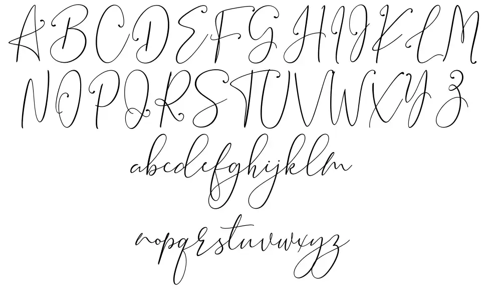 Brooke Smith Script font Örnekler