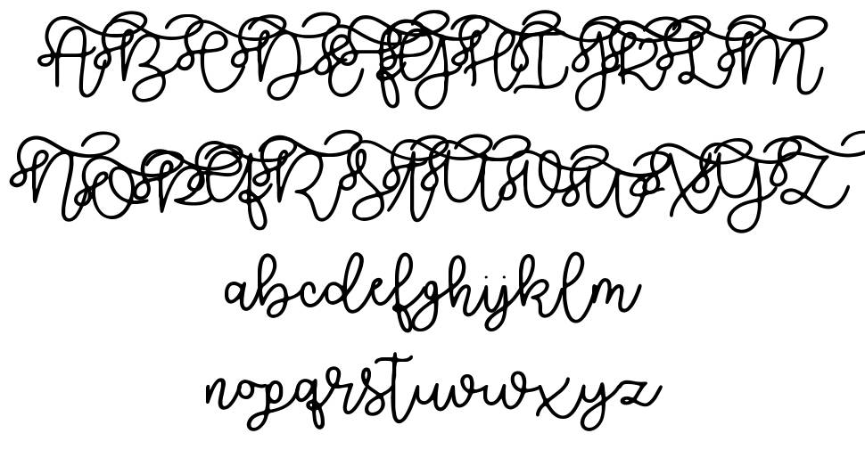 Brooklyn Script フォント 標本