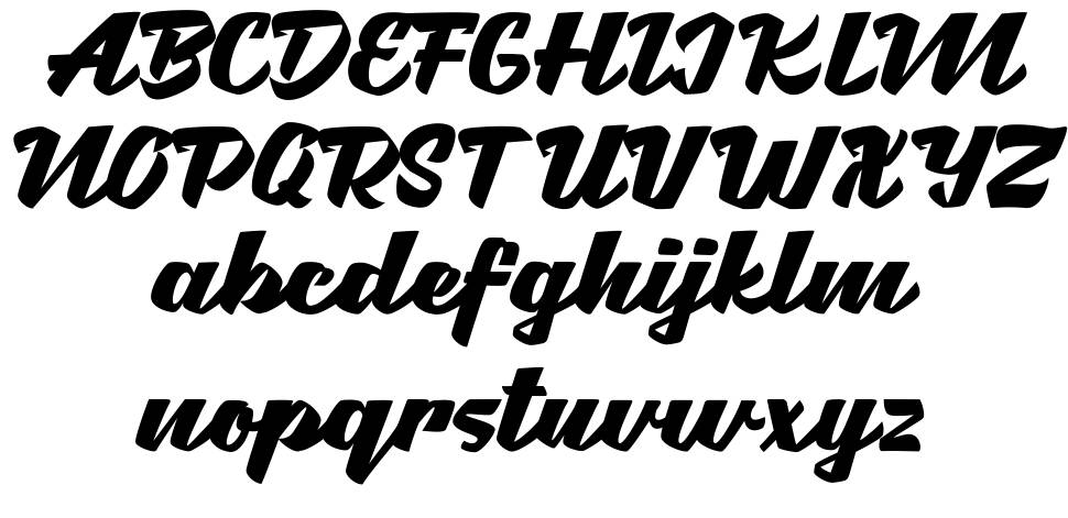 Brotha Script font Örnekler