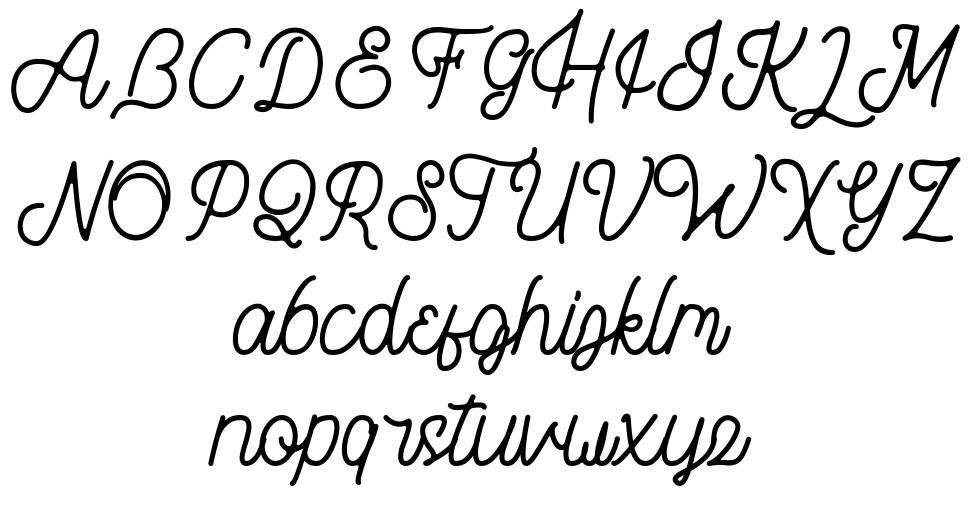 Brothen Script font specimens