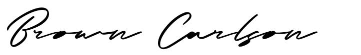 Brown Carlson шрифт