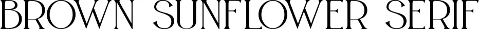 Brown Sunflower Serif