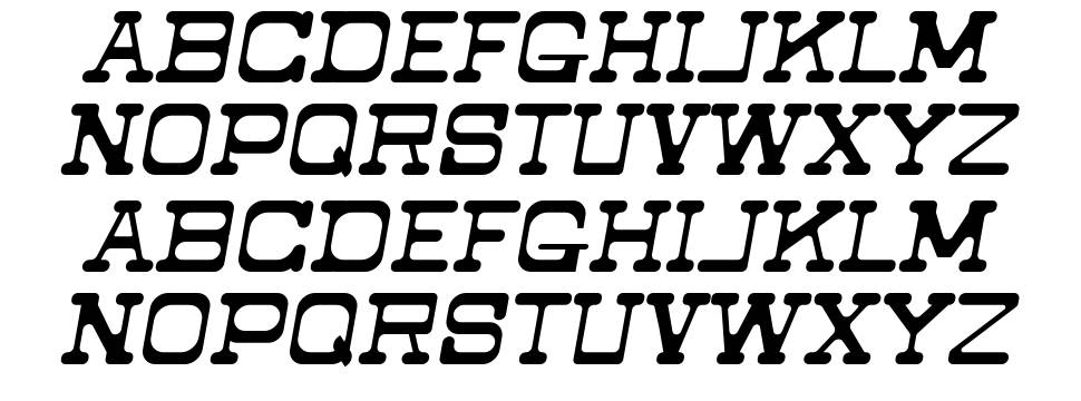 Brownfiled font specimens
