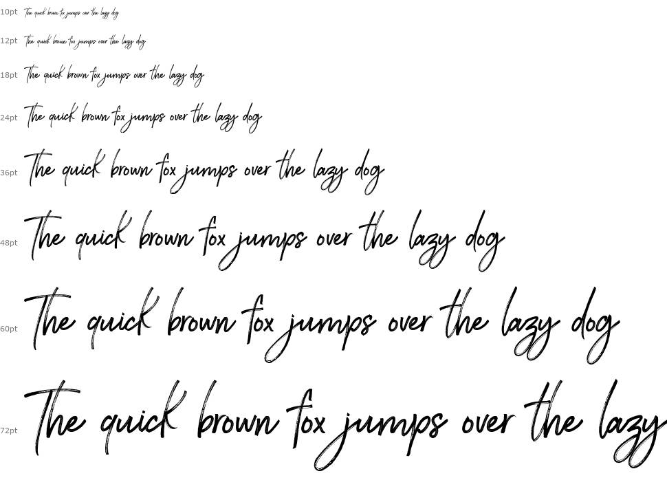 Brownhill Script フォント Waterfall