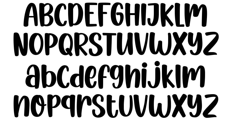 Brownie The Bear font specimens