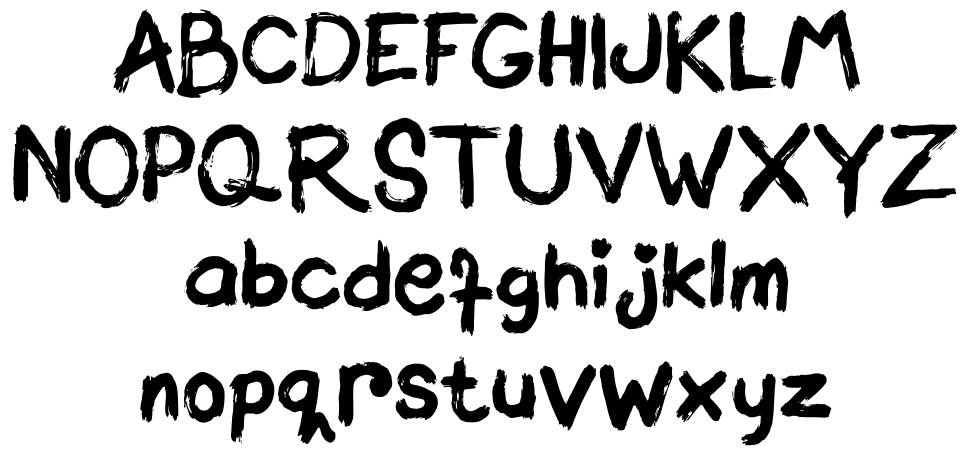 Brownittos font Örnekler