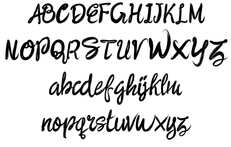 Brush Letter font specimens