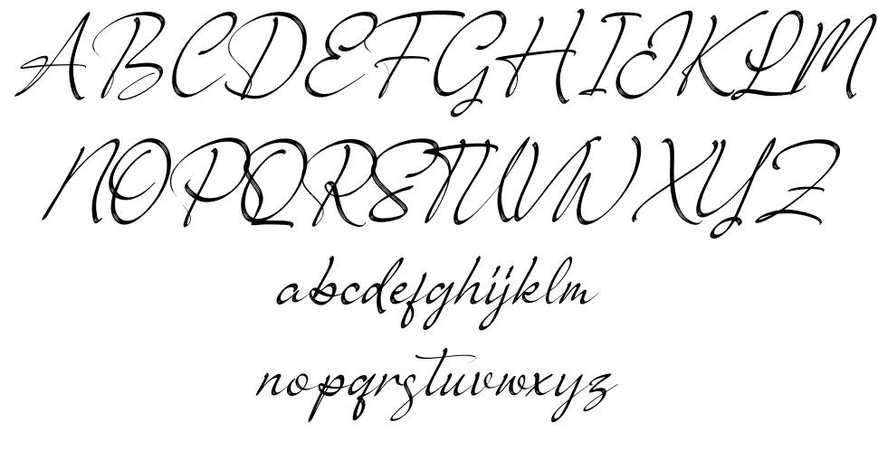 Brush Renytha font Örnekler