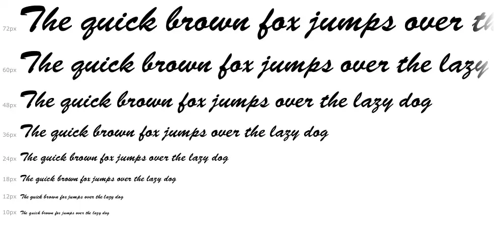 Brush Scriptfont waterfall