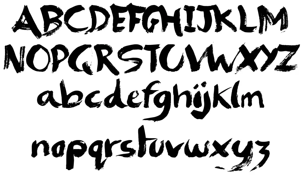 Brush Strokes font by Jonathan S. Harris FontRiver