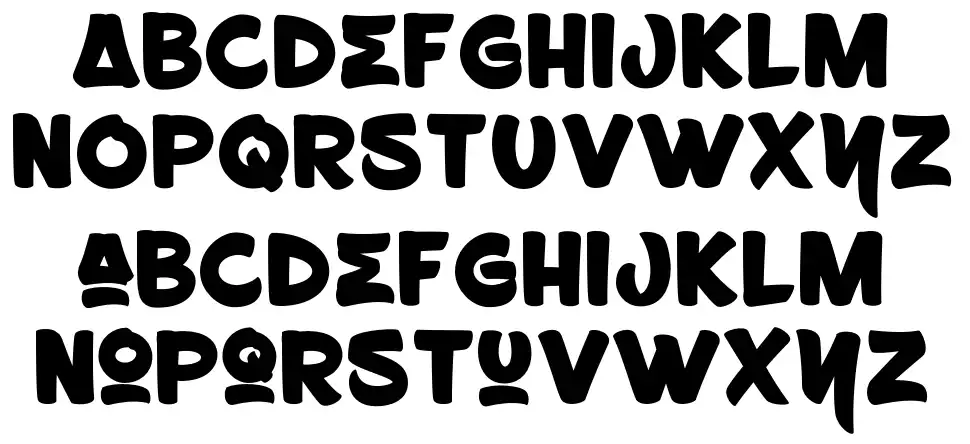 Brushboyfont specimens