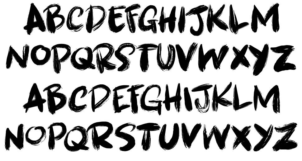 Brushcrazy font Örnekler