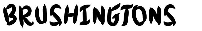 Brushingtons font