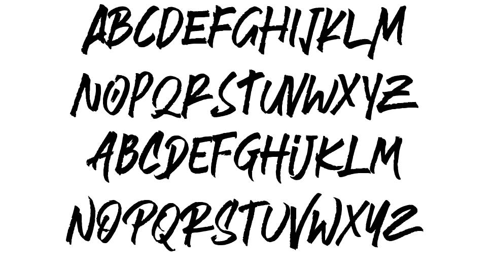 Brushlie Solid font specimens