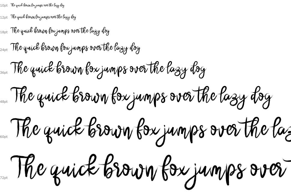 Brushnyoe font Waterfall