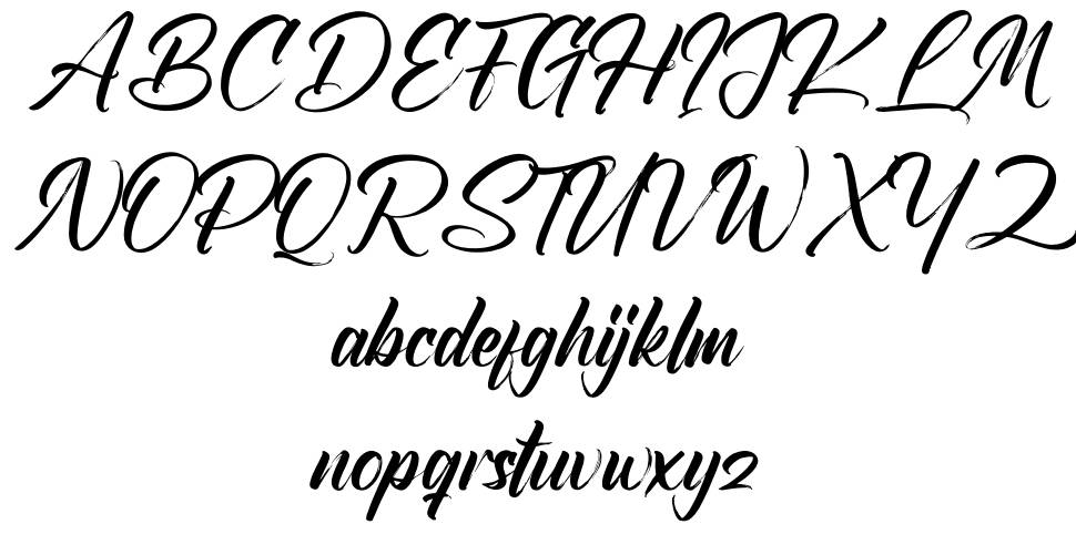 Brushtime Logotype 字形 标本