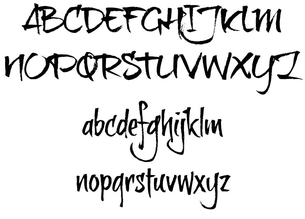 BrushtipTexe font Örnekler