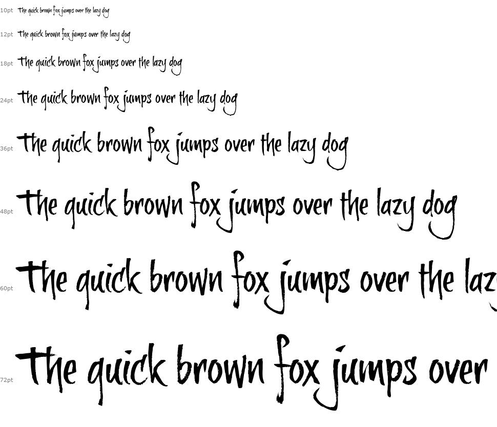 BrushtipTexe schriftart Wasserfall