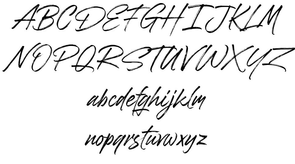 Brushwell font Örnekler