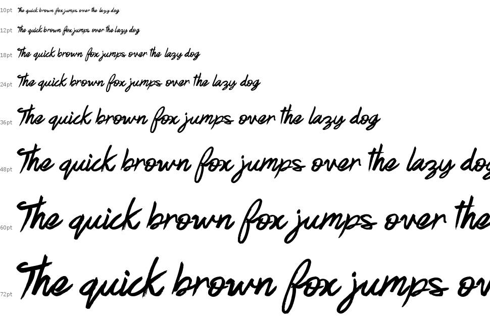 Brushy Script font Waterfall