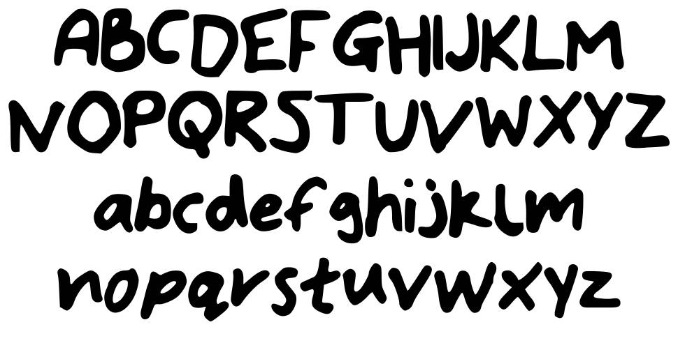 Bryonys Handwriting Bold font specimens