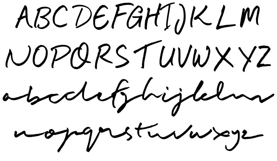 Buadly Signature písmo Exempláře