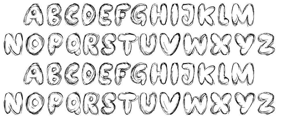 Bubble Bash font specimens