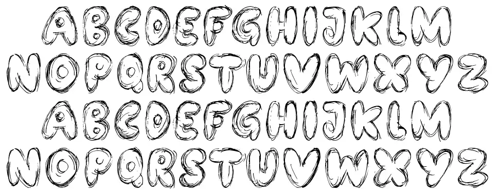 Bubble Bash font specimens