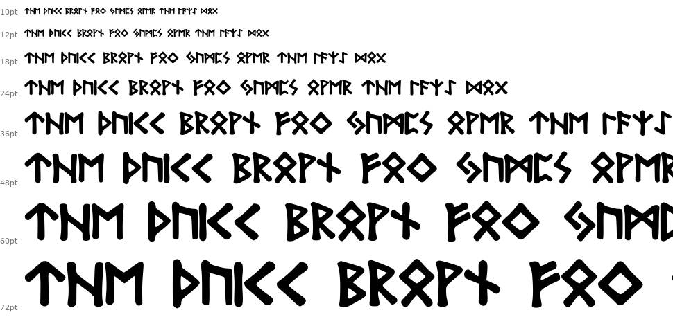 Bubble Runes font Şelale